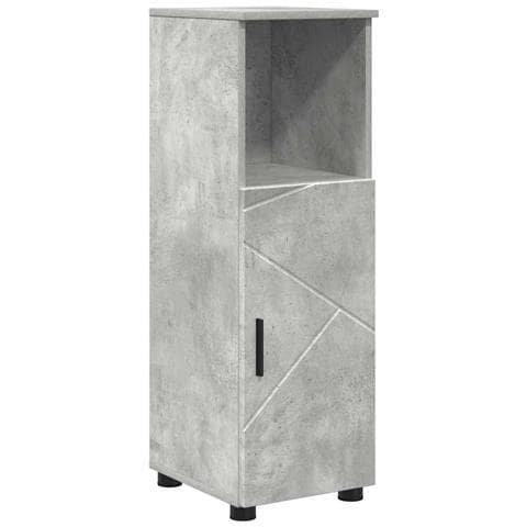 Mobile da Bagno con lo scaffale Grigio cemento 30 x 35 x 95 cm - Foto 1