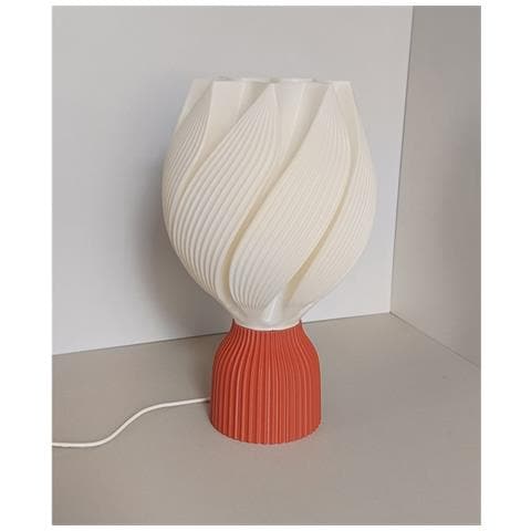 Lampada Da Tavolo Usb Dimmerabile Stampata In 3d Con Base Artistica - Moderna Luce Notturna Da Comodino - Foto 3