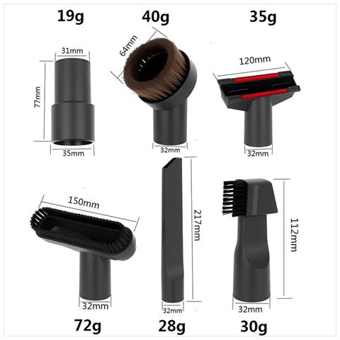 Set Di Spazzole Per Aspirapolvere Da 32 Mm - Kit Universale Di 6 Accessori - Foto 2