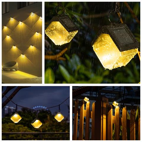 Lampada Solare Da Giardino Con Led Caldi E Cambia Colore - Foto 4