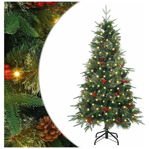 Albero di Natale Artificiale con Rami Pieghevoli Verde 120 cm - Foto 1