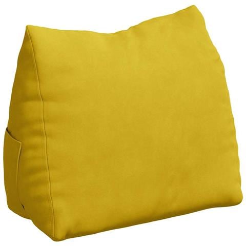 Cuscino per Schiena Giallo 45 x 20 x 35 cm Tessuto in Cords - Foto 1