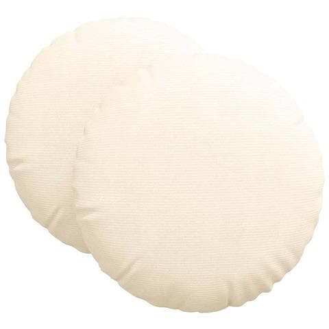 Cuscini per Seduta 2 pcs Crema Ø 60 cm Tessuto in Cords - Foto 1
