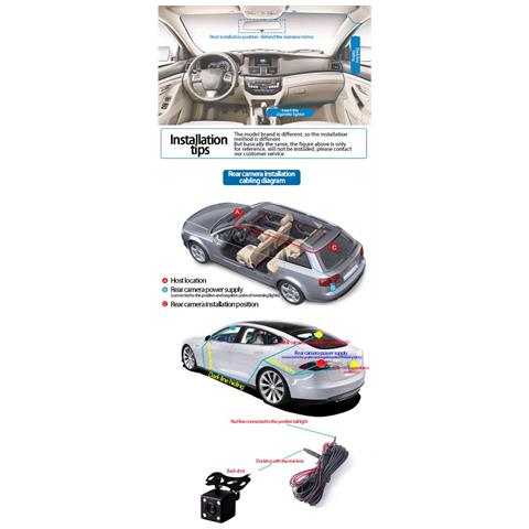 Y13 Dash Cam Quadrupla Con Visione Notturna Hd E Scheda Tf Da 32gb - Registrazione A Quattro Canali - Foto 7