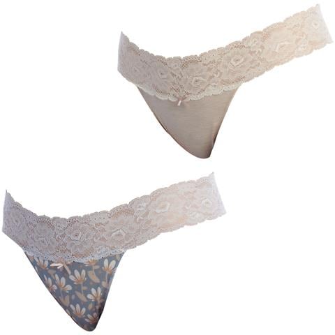 Confezione Da 2 Perizomi Da Donna In Cotone Coquettes 1032357 - Foto 1