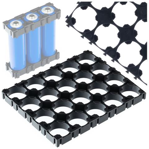 Custodia Per Pacchi 4x5 Per 20 Celle 18650 - Materiale Plastico | Configurazione Flessibile | Accessori Per Batterie Li-ion - Foto 1