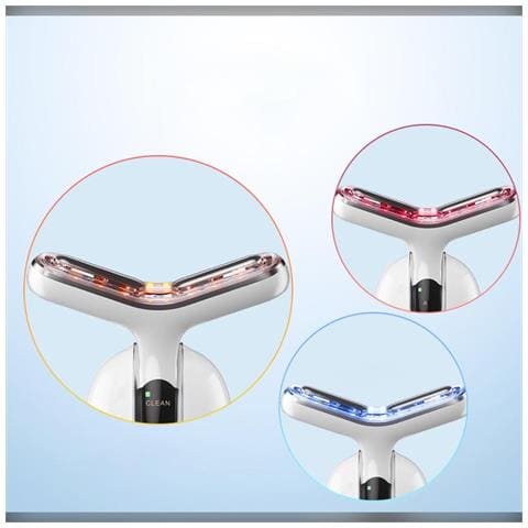 Massaggiatore Per Collo Ems: Dispositivo Di Lifting Viso Con Rf, Led E Microcorrente Per Rassodare La Pelle Black&gold - Foto 2