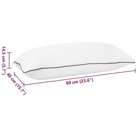 Cuscino Shread Bianco 60 x 40 x 14,5 cm Schiuma Memory - Foto 7