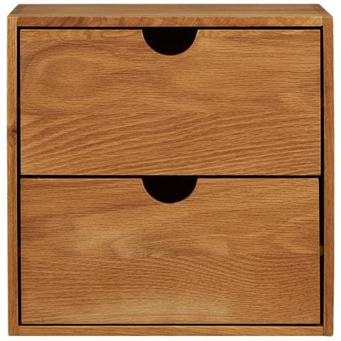 Mensola Da Parete Con Cassetti Townsville In Rovere Massiccio 30x18x30 Cm - Foto 2