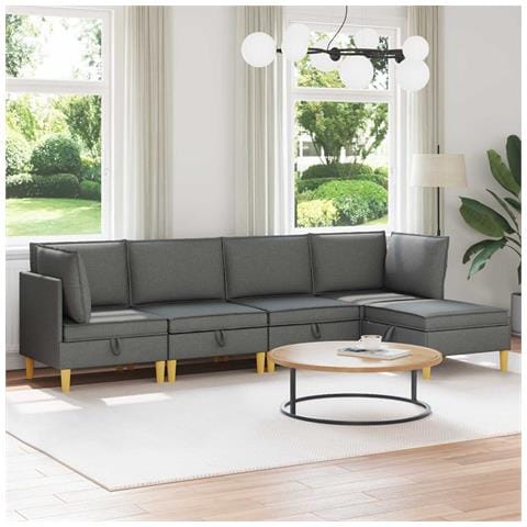 Set di divani modulari con spazio di archiviazione 5 pcs - Foto 2