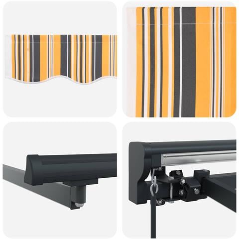 Cornice per Tenda Manuale con LED 4,5 × 3,5 m - Foto 8