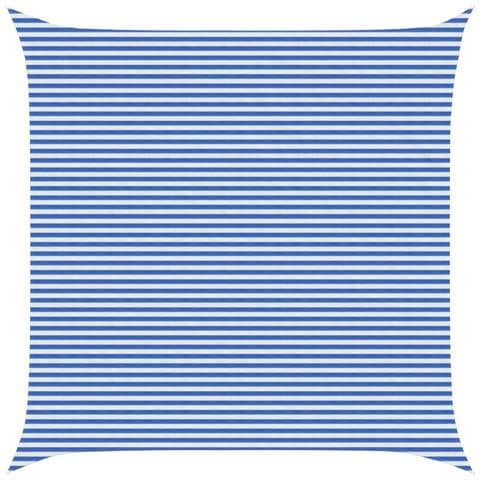Telo Ombra Blu e Bianco 6 x 6 m HDPE - Foto 1