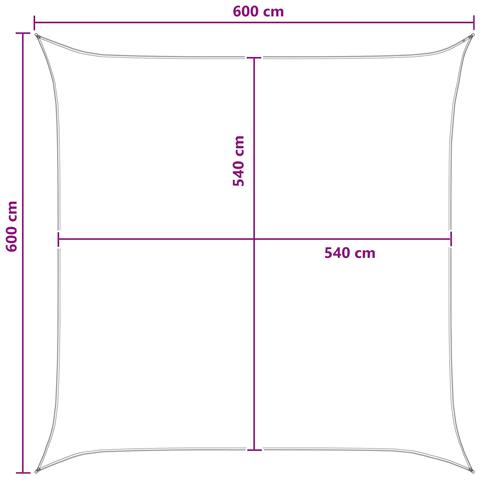 Telo Ombra Blu e Bianco 6 x 6 m HDPE - Foto 8