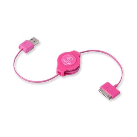 Cavo Ipod E Iphone Retrattile Usb 2.0 Sync / Charge Euipodusbpk Rosa 816983011175 - Foto 1