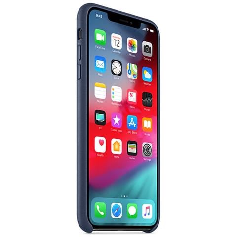 Cover Posteriore in Pelle per IPhone XS Max Colore Blu - Foto 2