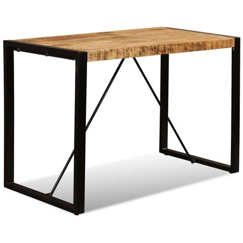 Tavolo Da Pranzo In Legno Massello Di Mango Grezzo 120 Cm - Foto 2