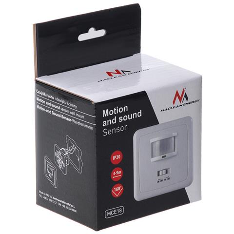 Maclean Energy Mce18 - Rilevatore Di Movimento Con Sensori A Infrarossi A 160°, Sensori Di Movimento Pir Per Montaggio A Parete, Attivabile Con Suono E Movimento. - - Foto 6
