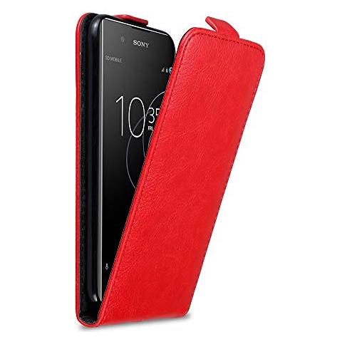 Custodia Compatibile Con Sony Xperia Xa1 Plus In Rosso Mela - Coperchio Protettivo In Design Flip Con Chiusura Magnetica - Foto 1