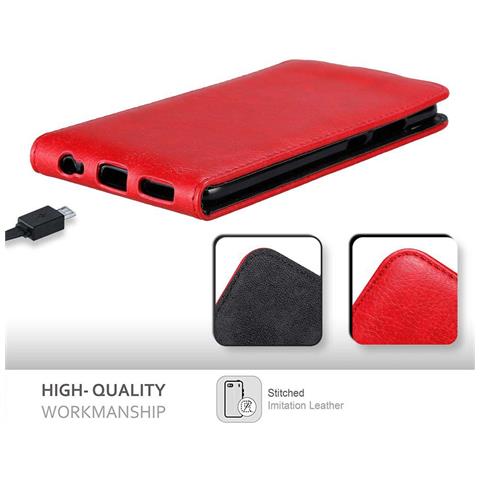 Custodia Compatibile Con Xiaomi Mi A1 / 5x In Rosso Mela - Coperchio Protettivo In Design Flip Con Chiusura Magnetica - Foto 8
