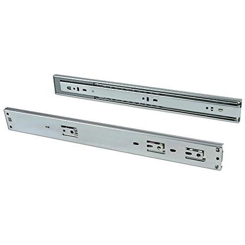 3051005 Guida Binario Con Cuscinetti A Sfere Ad Estrazione Totale E Chiusura Ammortizzata, Zincato, L 300mm, Set Di 5 Pezzi - Foto 2