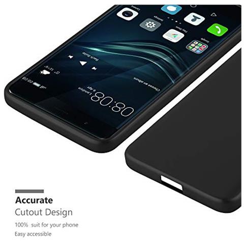 Custodia Compatibile Con Huawei P9 Plus In Nero Metallico - Coperchio Protettivo In Silicone Tpu Flessibile - Foto 2