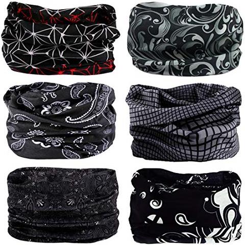 Senza Soluzione Di Continuit Multifunzionale Headwear Bandana Sciarpa - Tubo Elastico Magico Fascia Ghetta Balaclava Maschera Uv Residence Per Lo Yoga Esecuzione Escursionismo Escursioni In Bicicletta 6pcs - Foto 1