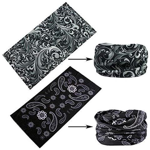 Senza Soluzione Di Continuit Multifunzionale Headwear Bandana Sciarpa - Tubo Elastico Magico Fascia Ghetta Balaclava Maschera Uv Residence Per Lo Yoga Esecuzione Escursionismo Escursioni In Bicicletta 6pcs - Foto 2