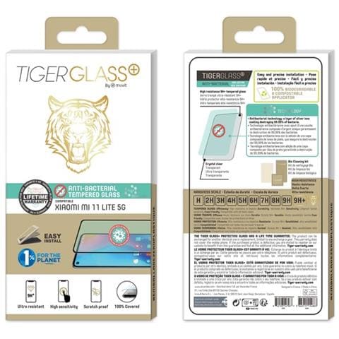 Salvadisplay Per Xiaomi 11 Lite 5g Ne / Mi 11 Lite 5g Antibatterico, Nero Transparente - Foto 7