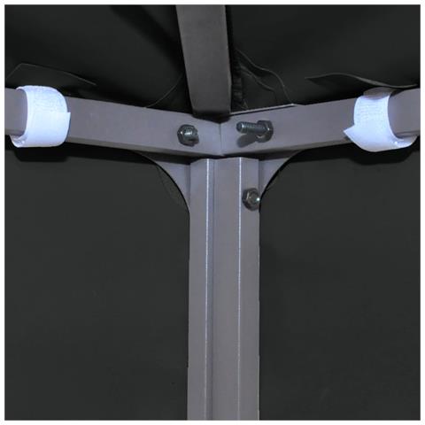 Copertura Superiore per Gazebo a 2 Strati 310 g /m² 3x3 m Nera - Foto 2