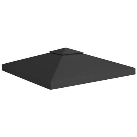 Copertura Superiore per Gazebo a 2 Strati 310 g /m² 3x3 m Nera - Foto 1