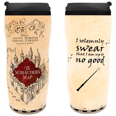 Tazza Da Viaggio Mappa Del Malandrino Marauder's Map - 355 Ml - - Foto 3