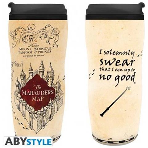 Tazza Da Viaggio Mappa Del Malandrino Marauder's Map - 355 Ml - - Foto 1