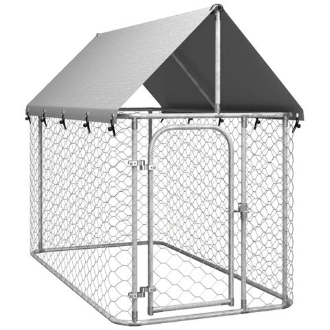 Gabbia per Cani da Esterno con Tetto 200x100x150 cm - Foto 1