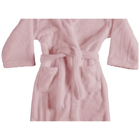 Accappatoio Con Cappuccio In Morbida Spugna Mod. Sophie Tinta Unita Vari Colori M Orchidea - Foto 2