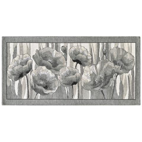 Tappeto Passatoia Cucina Corsia Retro Antiscivolo Disegno Amsterdam By Suardi 55x280 Grigio - Foto 1