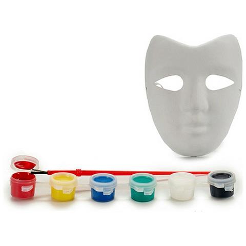 Set Attività Manuali Maschera Bianco Plastica (12 Unità) - Foto 2