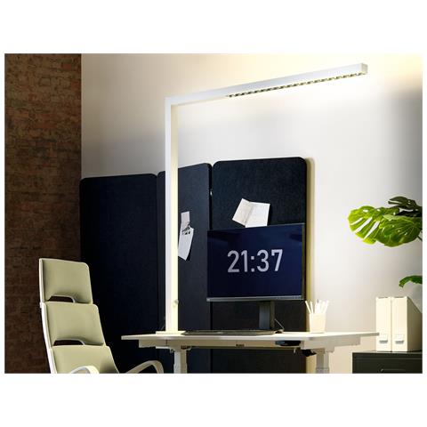 Lampada Da Tavolo Con Morsetto A Led Volans Con Dimmer Metallo Bianco - Foto 1