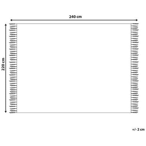 Coperta Chaohani Tessuto 220 X 240 Cm Bianco Sporco - Foto 2