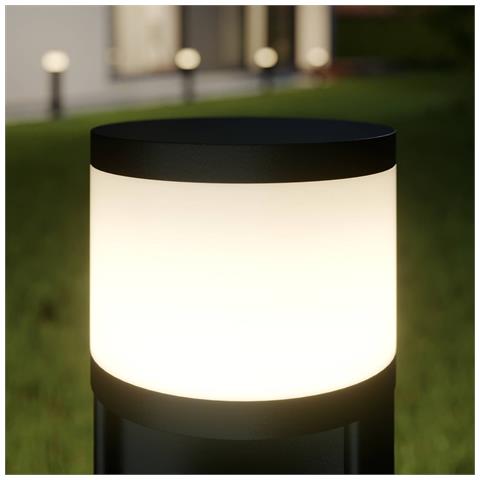 Lampione Led 4w Colonnina Elettrica Multipresa Impermeabile 2 Prese Luce Giardino Garage 230v Ip67 - Foto 2