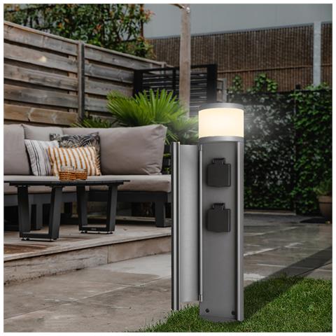 DEKO-LIGHT - Lampione Led 4w Colonnina Elettrica Multipresa