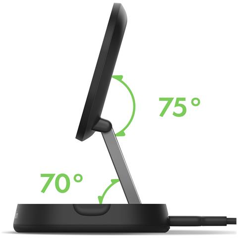 Caricatore Induzione Boostcharge Pro Qi2 15w Supporto Retrattile, Nero - Foto 2