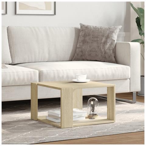 Tavolino Salotto Rovere Sonoma 51,5x51,5x30cm Legno Multistrato - Foto 3