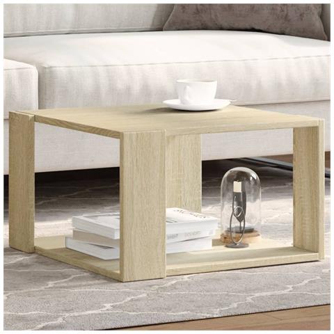 Tavolino Salotto Rovere Sonoma 51,5x51,5x30cm Legno Multistrato - Foto 1