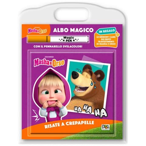 Elisa Carati - Risate a crepapelle. Masha e Orso. Albo magico. Ediz. a colori. Con pennarello svelacolori - Foto 1