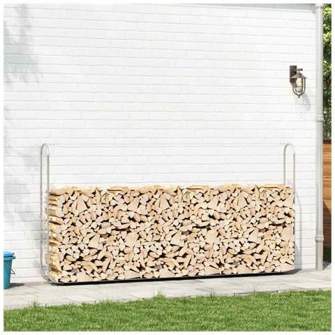 Rastrelliera per Legna 300x25x150 cm in Acciaio Zincato - Foto 3