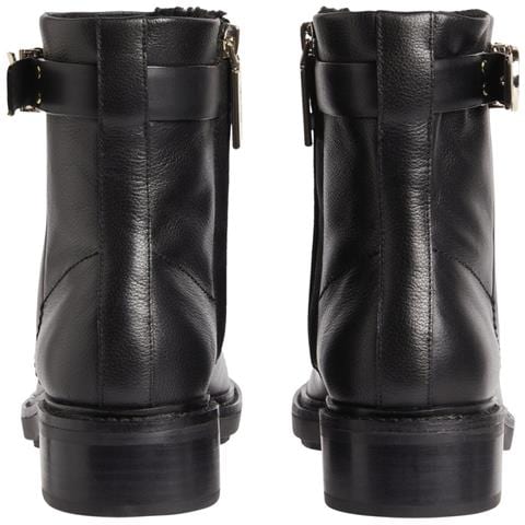 Rubber Sole Ankle Boot Hw Stivaletti Pelle Scarpe Donna Nero Eu 36, Hw0hw01257 Bax - Foto 3