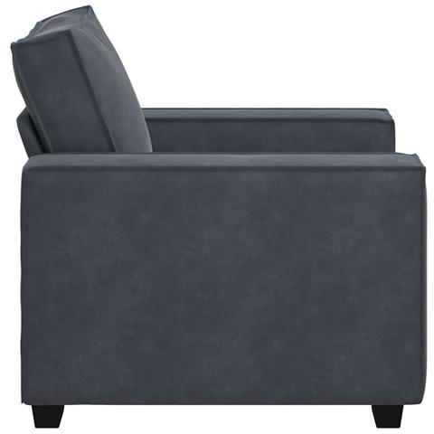 Divano Sedia Grigio Scuro 60 cm Velluto - Foto 2