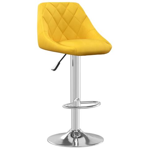 Sgabelli Da Bar 2 Pz Giallo Senape In Velluto - Foto 2