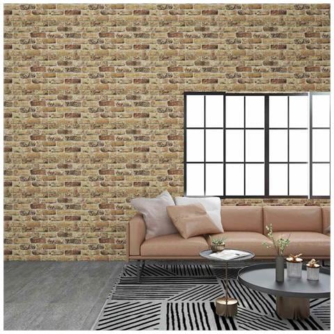 Lusso Casadino -  Pannelli Murali 3d Con Design Mattoni Sabbia Scuro 10 Pz Eps - Foto 8