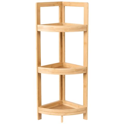 Scaffalatura Ad Angolo Illampu Legno Di Bambù Marrone Chiaro - Foto 2